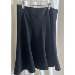 Rafaella Black Flare Women’s Skirt 6P Knee length Office Core Carrer Formal